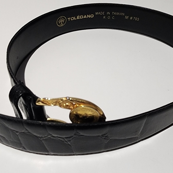 Vintage x Toledano Queen Victoria Black Leather Belt - Picture 11 of 11